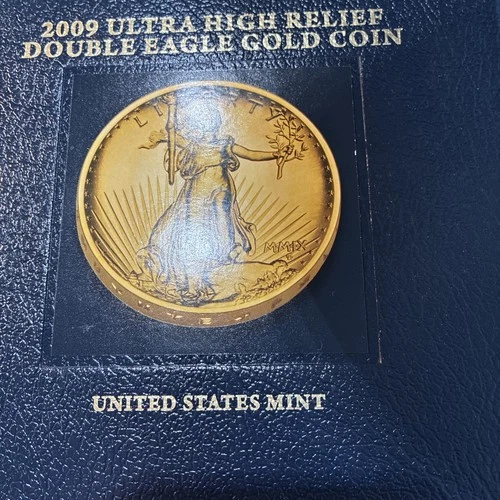 U.S. MINT 2009 ULTRA HIGH RELIEF DOUBLE EAGLE GOLD COIN HARD COVER BOOKLET