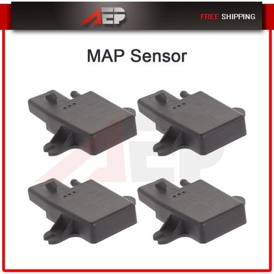 Set of 4 Fits Ford F-350 XL Cab & Chassis 2-Door Manifold Pressure MAP Sensor
