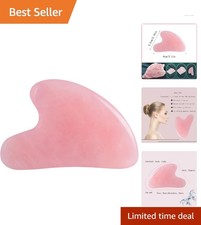 Gua Sha Facial  Body Massage Tool - Genuine Rose Quartz for Youthful Skin