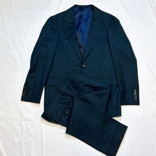 Traje Ring Jacket Meister 2 Piezas Talla 44 Lana Azul Marino Oscuro Hecho en Japón