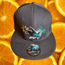 New Era 9Fifty San Jose Sharks NHL Snapback Hat Tropical Palm Sun Logo