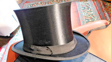 Chapeau Claque Zylinder Klapphut Zylinderhut Seidenhut Größe 53/54