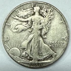 1938 D Walking Liberty Half Dollar 90% Silver #1