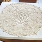 2 Beige Lace Crochet Floral Round used — photo 4