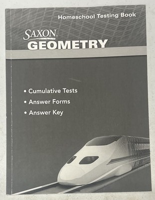 Saxon Geometry Homeschool Testing Book Paperback Math Tests Solutions Key