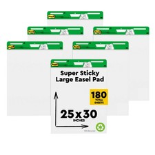 Post-it Easel Pad Made with Recycled Paper, 25 in x 30 in, White, 30 Sheets/Pad,