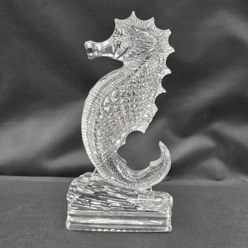 Vintage Waterford Crystal Seahorse Retired Figurine 7”