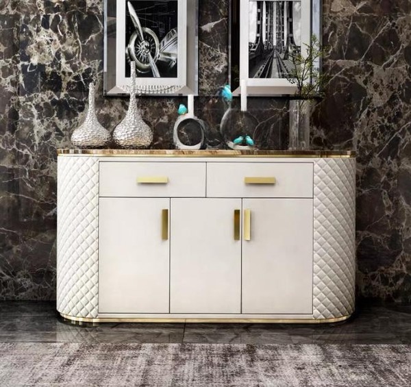 Kommode Design Holz Schrank Luxus Sideboard Lowboard Anrichte Weiß Neu-image