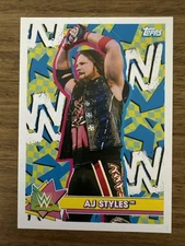 AJ Styles 2021 Topps Heritage WWE - Superstar Stickers #S-1 -