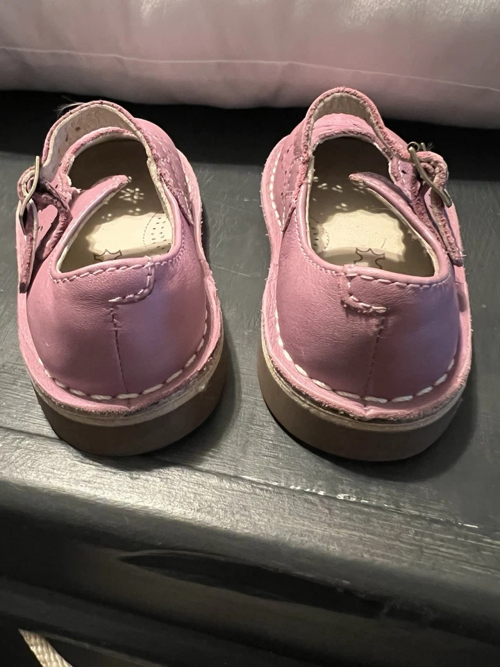 Clark’s Purple Leather Toddler Shoes Size 5.5w - Image 3 of 4