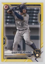 2021 Bowman Prospects Yellow Border 46/75 Mario Feliciano #BP-133 i6j