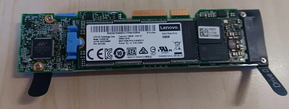 Lenovo ThinkSystem 01KN512 Dual M.2 SATA SSD Mirroring Enablement Kit 2x 128GB - Image 2 of 2