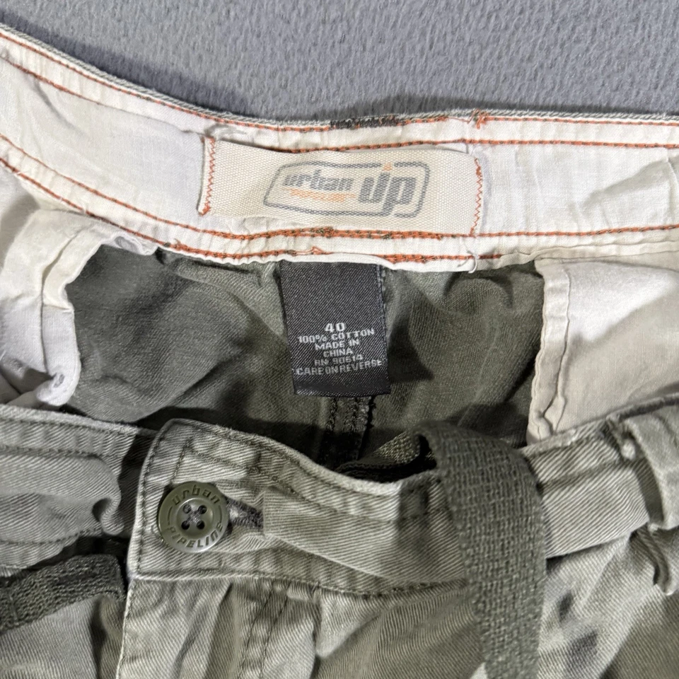 Pantalones Cortos Carga Urban Up Pipeline Regular Verde Para Hombre Talla 40 Algodón Pesado Y2K De Colección Foto 2 de 4