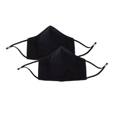 Universal Thread Women's 2pk Adjustable 3 Ply Fabric Face Mask - Black