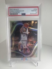 2021 Panini Select Silver  Cade Cunningham Rookie PSA 10 Very Low Pop courtside