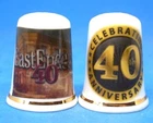 Birchcroft China Thimble -- Eastenders 40 Years Commemorative -  Dome Gift Box