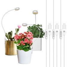3-Pack Pot Clip LED Grow Lights 5W Full Spectrum Plant Grow Light Dimmable Timer