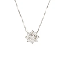 HARRY WINSTON Sunflower Small Diamond 0.72ct F-VS2-3EX necklace 802000158711000