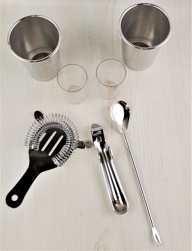 Stainless Steel Cocktail Mixer Drink Bartender Martini Tools Bar Set Kit - Picture 2 of 2