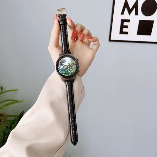 Correa delgada de cuero para mujer correa informal para reloj Samsung Galaxy 3 4 5 6 7 40/44 mm - Imagen 3 de 14