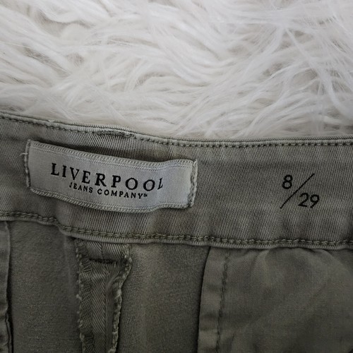 Pantalones de mezclilla Liverpool The Casual pantalones verdes para mujer 8 mezcla de algodón - Imagen 4 de 10