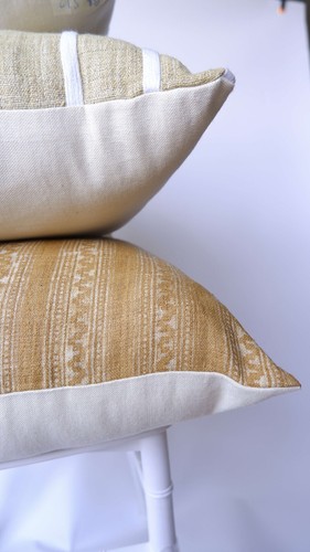 Throw Pillows, Brown Stripe Pillow Cover, Modern Farmhouse Pillow Covers Rust - Picture 3 of 5