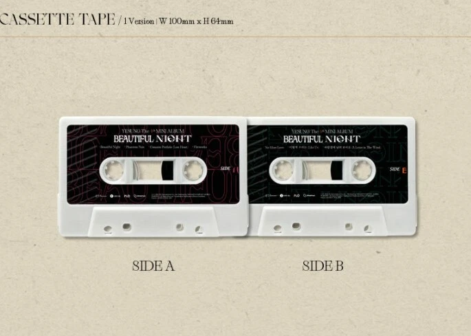 YESUNG SUPER JUNIOR 4th Mini Album Cassette Tape Ver. Tape+8 Panel J-Cards+Gift Foto 4 de 4