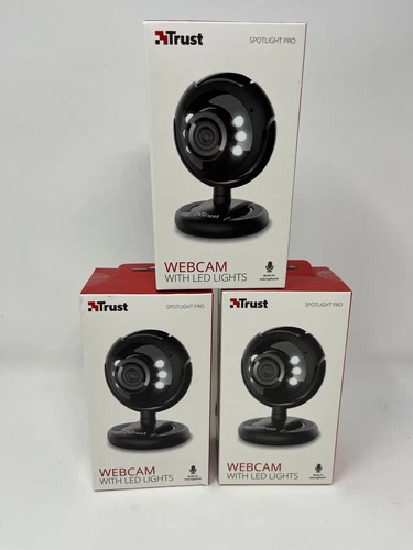 Trust Webcam with LED Lights Spotlight Pro Built In Microphone x 3 UK New