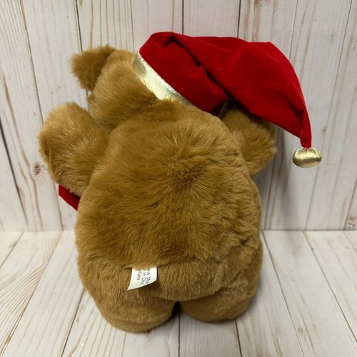 Peluche orsacchiotto di Natale vintage Grand Casino fiocco di neve 1997 oro rosso 12 pollici - Foto 3 di 12