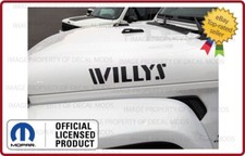 Set 2 2008 - 2025 Jeep Wrangler Willys Hood Decals Stickers Matte Black Sj1g7 Set 2 2008 - 2025 Jeep Wrangler Willys Hood Decals Stickers Matte Black Sj1g7