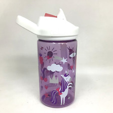 CAMELBAK Eddy Kids BPA Free Water Bottle Purple 14 oz Unicorn Party