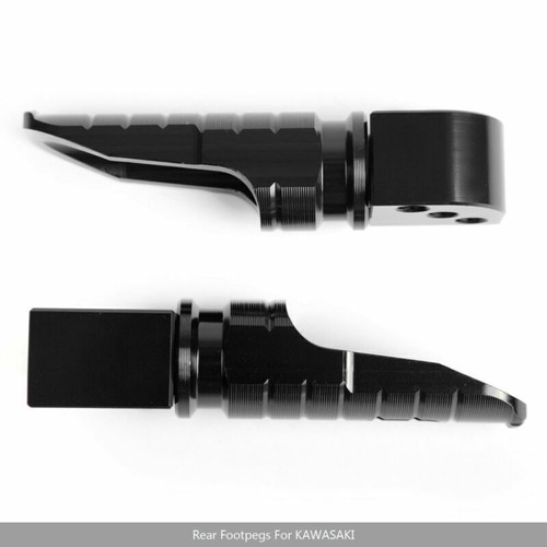 Pedane Posteriori Per KAWASAKI NINJA 650 Z800 Z900 Z1000 Z750R ZX6R ZX10R Nero Y - Foto 3 di 6