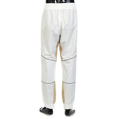 パンツ FENDI Bouquet pants White FENDI 1150$ Track Pants With FF Zucca Pattern Print - White