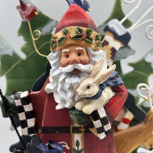 Musical Box Wish You a Merry Christmas - Santa Animated Wind Up Bird To Play - Picture 6 of 11