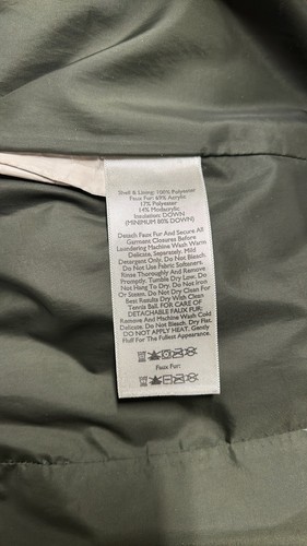 #EDDIE BAUER Down 3/4 Length Parka Green sz M EUC 1st quality - Picture 8 of 12