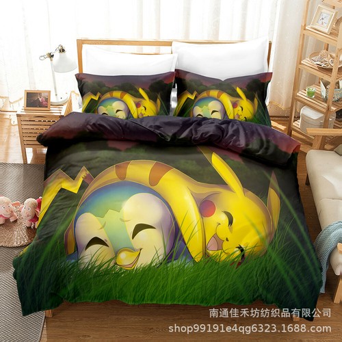 Bettwäsche Weich Bettbezug Kissenbezüge 80X80 Bettdeckenbezug Pokémon 2/3tlg CO - Bild 13 von 39