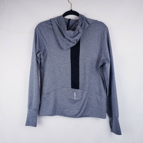 Marika Womens Athletic Pullover Sweater Size XS Gray Hooded Pocket Stretch EUC  - Picture 3 of 5