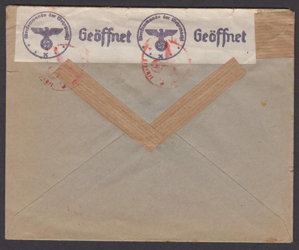 Capa Marrocos - Correios Britânicos 1944 enviada à Cruz Vermelha Suíça censurada - Imagem 2 de 2