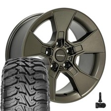 Set Of 5 Defiant Df02 Wheels Tires Jeep Wrangler Gladiator 17x8.5 Bronze