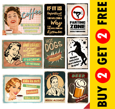 Retro Poster für Wanddeko, lustige Zitate Vintage Druck, A4 A3 A5 Format Wandbild