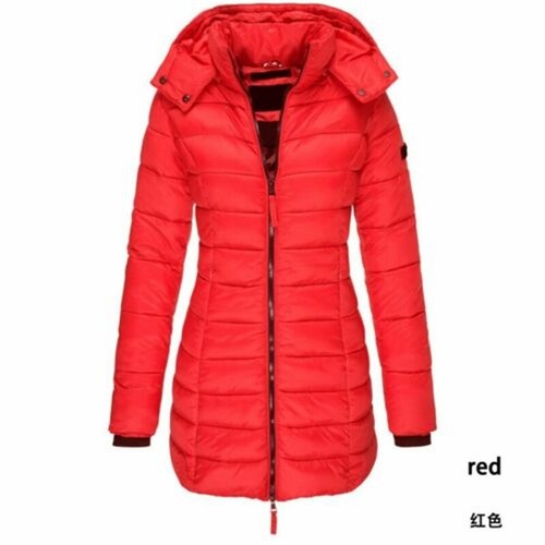 Mujer Chaqueta Larga Abrigo Con Capucha Puffer Parka Acolchada Damas Acolchada Invierno Cálido - Imagen 6 de 18