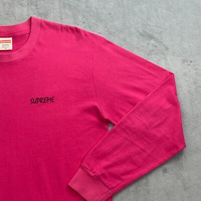 Supreme FW14 STALLION TEE Men Medium Pink Long Sleeve Double