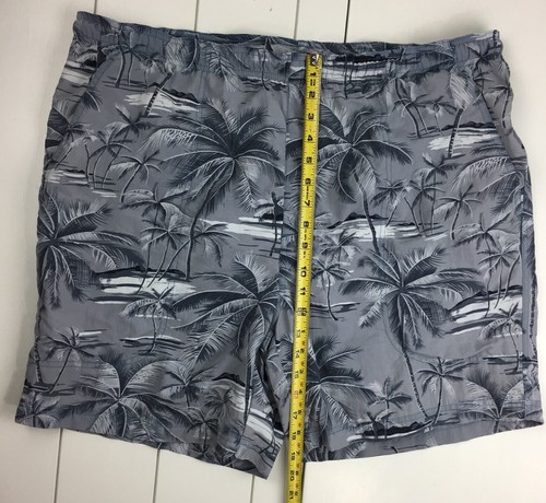 Men’s TOMMY BAHAMA Paradise Nation Grey Palm Tree Mesh Lined SWIM SHORTS SIZE XL - Picture 5 of 11