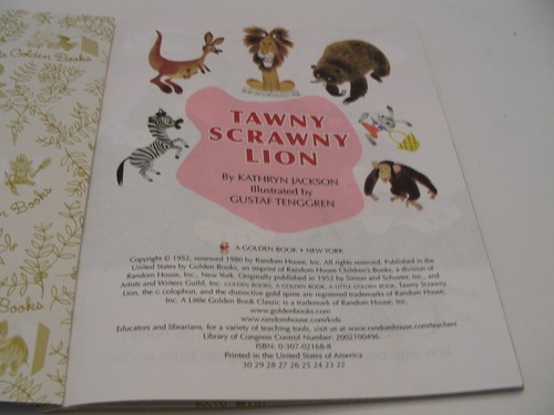 TAWNY SCRAWNY LION GOLDEN BOOK1980 - Picture 3 of 3