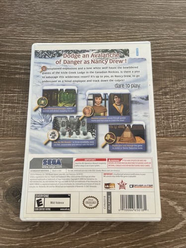 Nancy Drew: The White Wolf of Icicle Creek (Nintendo Wii, 2008) Complete in Box - Picture 2 of 5
