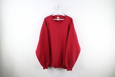 Vintage 90s Russell Athletic Mens 2XL XXL Faded Blank Crewneck Sweatshirt Red
