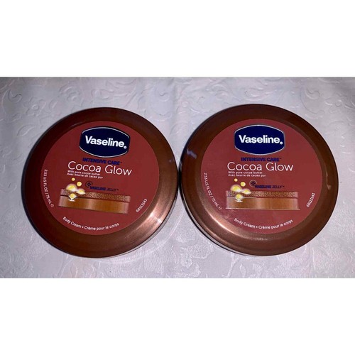 Vaseline Intensive Care COCOA GLOW Cocoa Butter Body Cream 2.53 oz 2 PACK New!! - 第 3/3 張圖片
