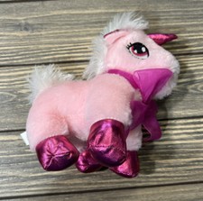 Dan Dee Collectors Choice Unicorn Plush Stuffed Animal Toy Pink Sparkle Bow 8  