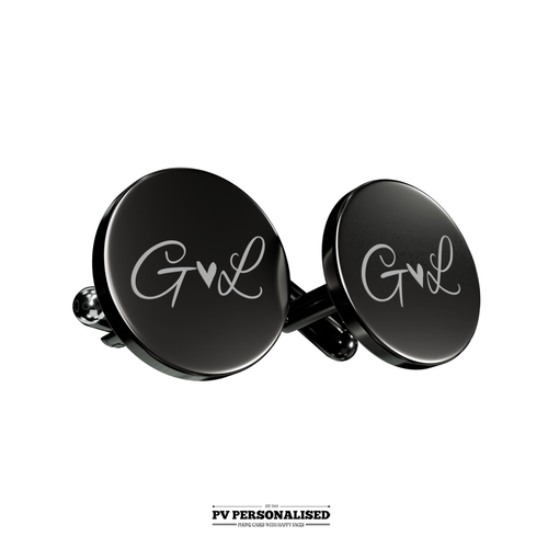 Gemelos personalizados iniciales grabadas personalizadas para papá esposo hijo novio - Imagen 15 de 31