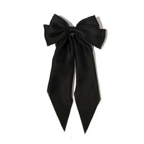 Women Large Bow Ribbon Barrettes Steel Hairpin Satin Hair Clip Hair Accessories - Picture 14 of 17